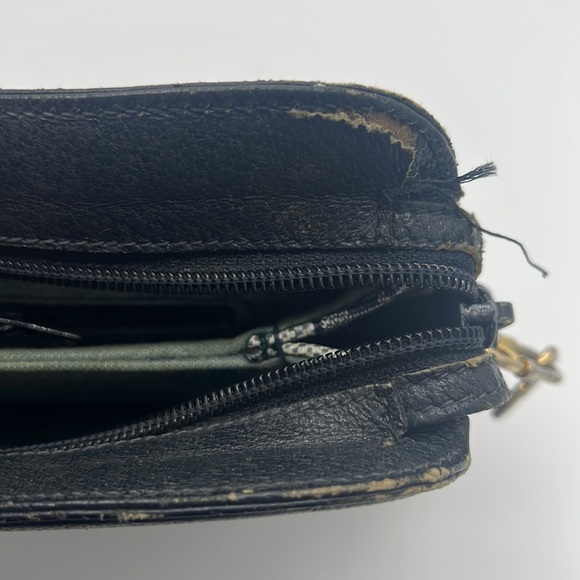 GUCCI GG Sherry Line Canvas Shoulder Bag Navy Blue vintage - Picture 7 of 11